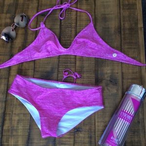 Pink lulu Surf to Sand athletic bikini
